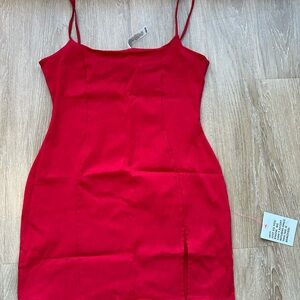 Red Spaghetti Strap Dress
